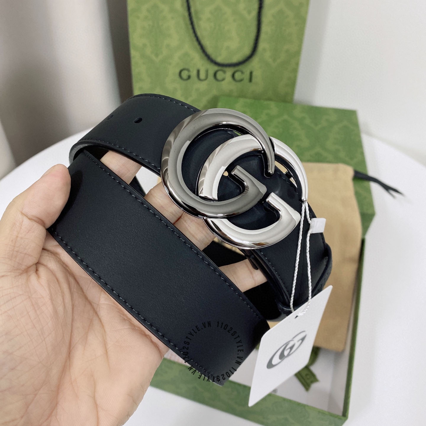 Thiết kế đặc trưng của thắt lưng Gucci Like Auth