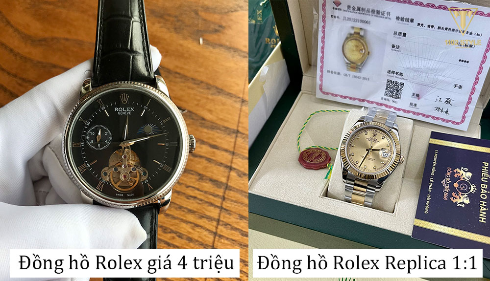 Chất lượng của các sản phẩm này thường thấp hơn so với đồng hồ Rolex Fake cao cấp chuẩn 1:1.