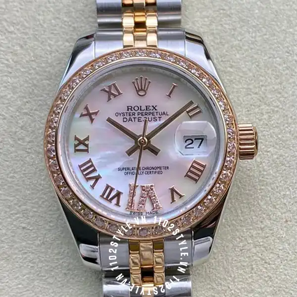 Đồng hồ Rolex nữ vàng Datejust Mother-of-pearl