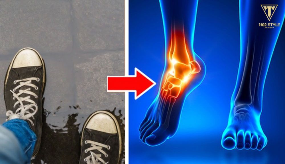 Khi chân tiếp xúc với nước đặc biệt là nước lạnh nhiệt độ của chân có thể giảm một cách đáng kể gây ra cảm giác lạnh và khó chịu.