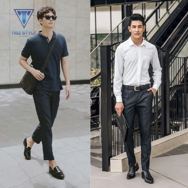 Phối giày với quần âu
