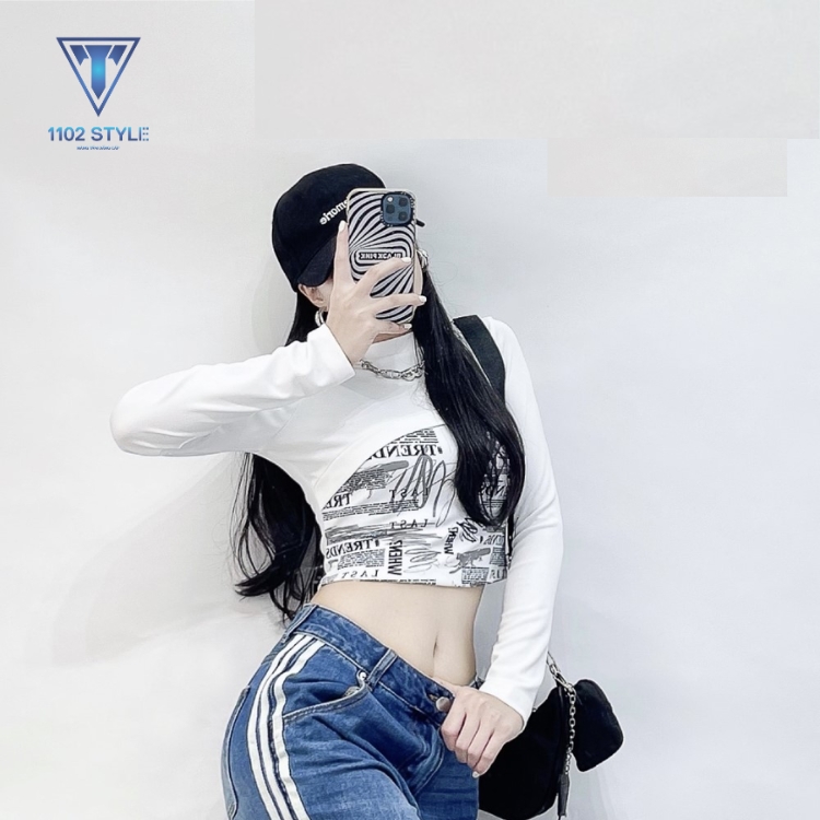 Áo croptop dài tay - croptop là gì