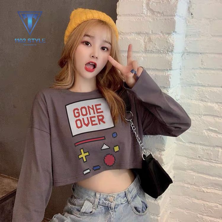 Các mẫu áo croptop tay dài đẹp