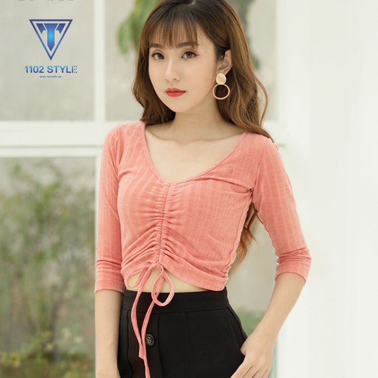 Các mẫu áo croptop tay dài đẹp