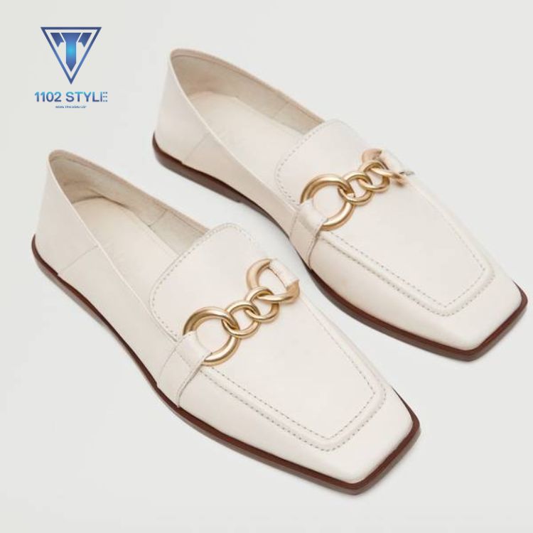 phối đồ với giày loafer nữ