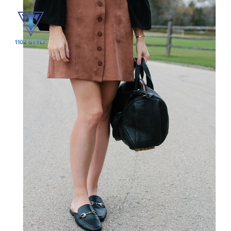 phối đồ với giày loafer nữ