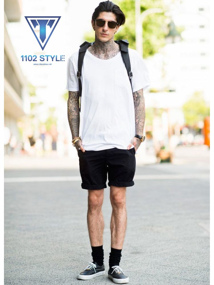 phối đồ với giày sneaker nam