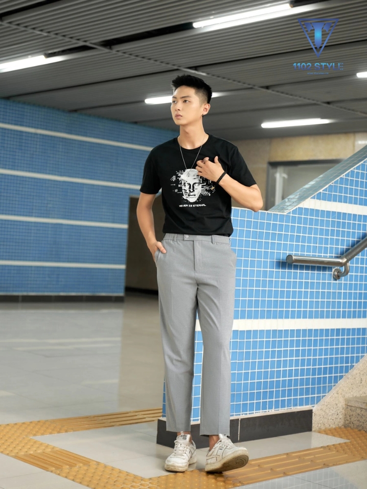 quần âu đi giày gì