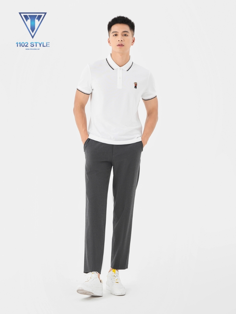 quần tây phối giày sneaker