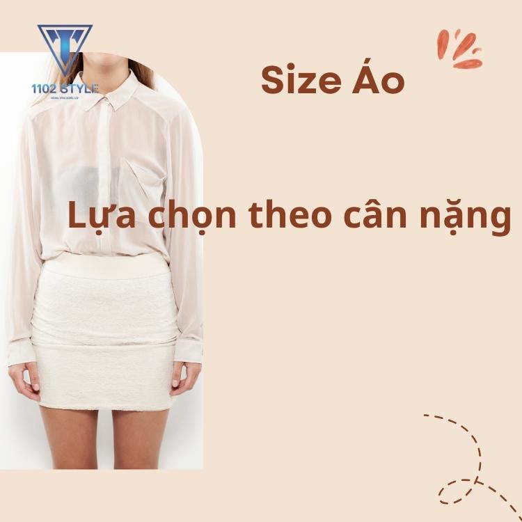 Chọn theo cân nặng - size xl là bao nhiêu kg