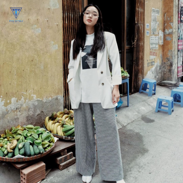 blazer mặc với gì