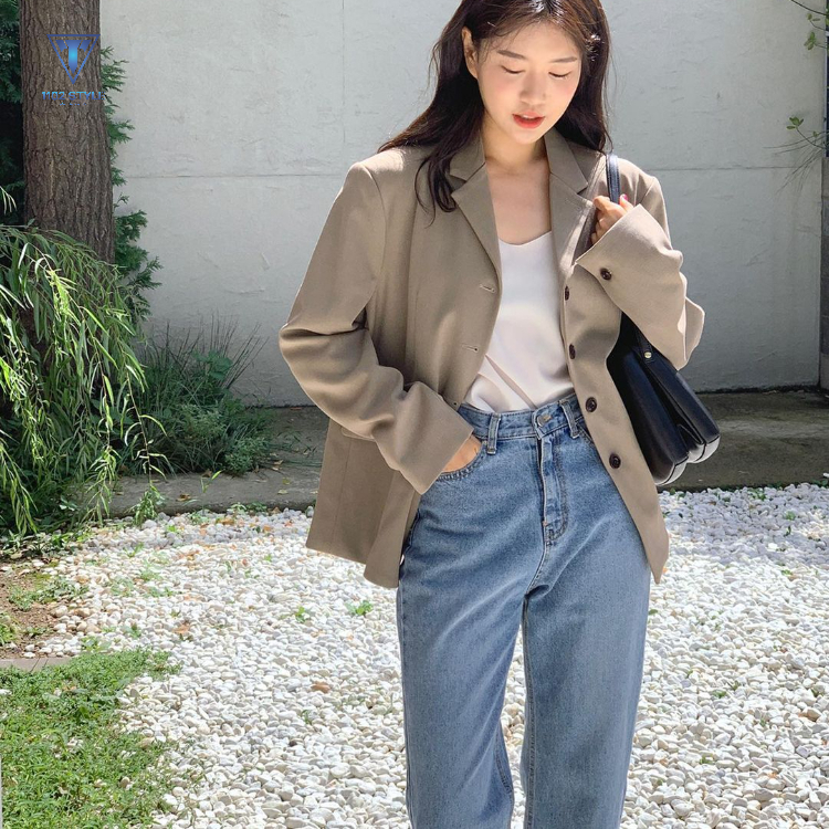 Áo blazer phối cùng quần jeans