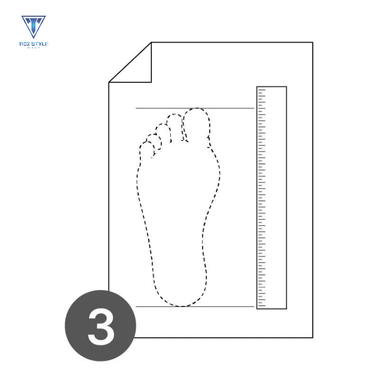 Bước 1: Chuẩn bị dụng cụ đo chân