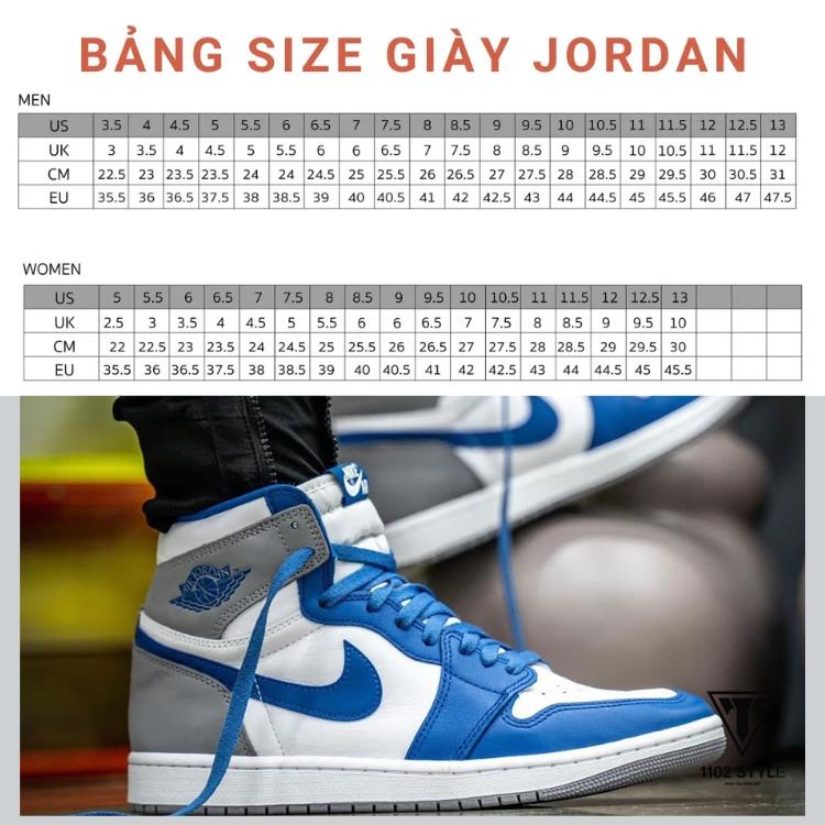 chọn size giày jordan 1