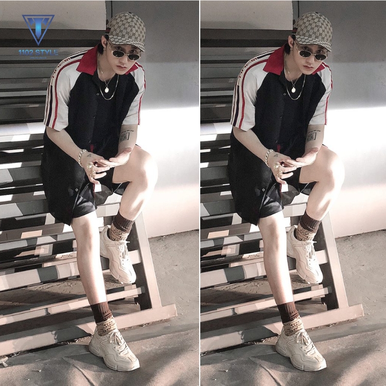Phối đồ cùng quần short trẻ trung