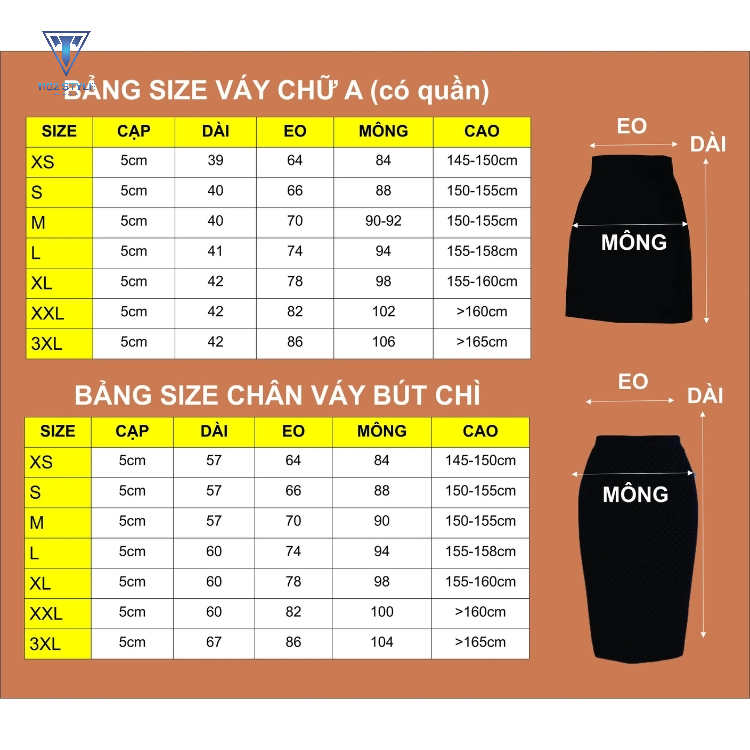 Cách chọn size chân váy theo từng loại
